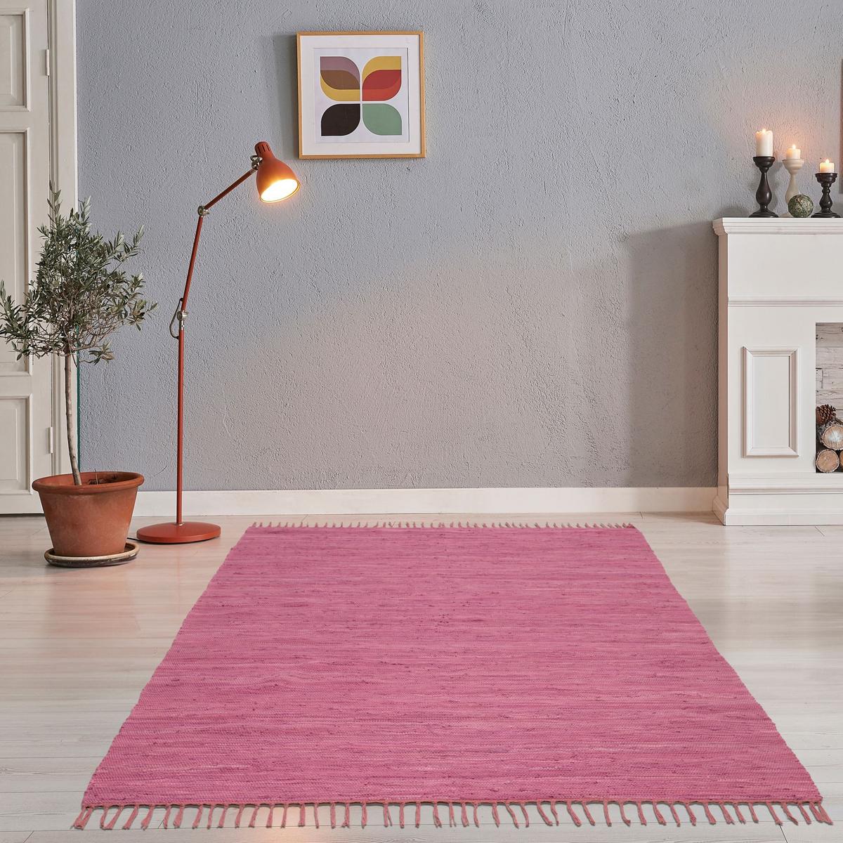 FLECKERLTEPPICH Chindi 160x230 cm - Beere, Textil (160/230cm) - Rug and Roll