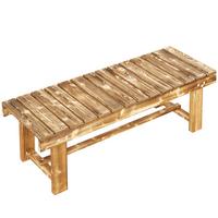 GARTENBANK, 2-Sitzer Holzbank, Gartenmöbel, Rustikale Bank, Massivholz, Dunkelbraun - Braun, Holz (38/35/110cm) - Outsunny