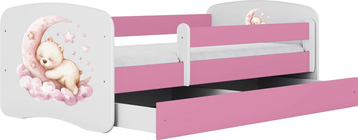 KINDERBETT Emily mit Schublade und Matratze, Rosa 80x180 cm - Roségold, Holzwerkstoff (180/80cm) - WFL GROUP