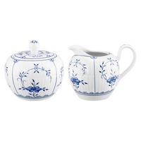MILCH- & ZUCKER-SET Amina blau-weiß 2-tlg. - Blau/Weiß, Keramik (1/2cm) - Seltmann Weiden