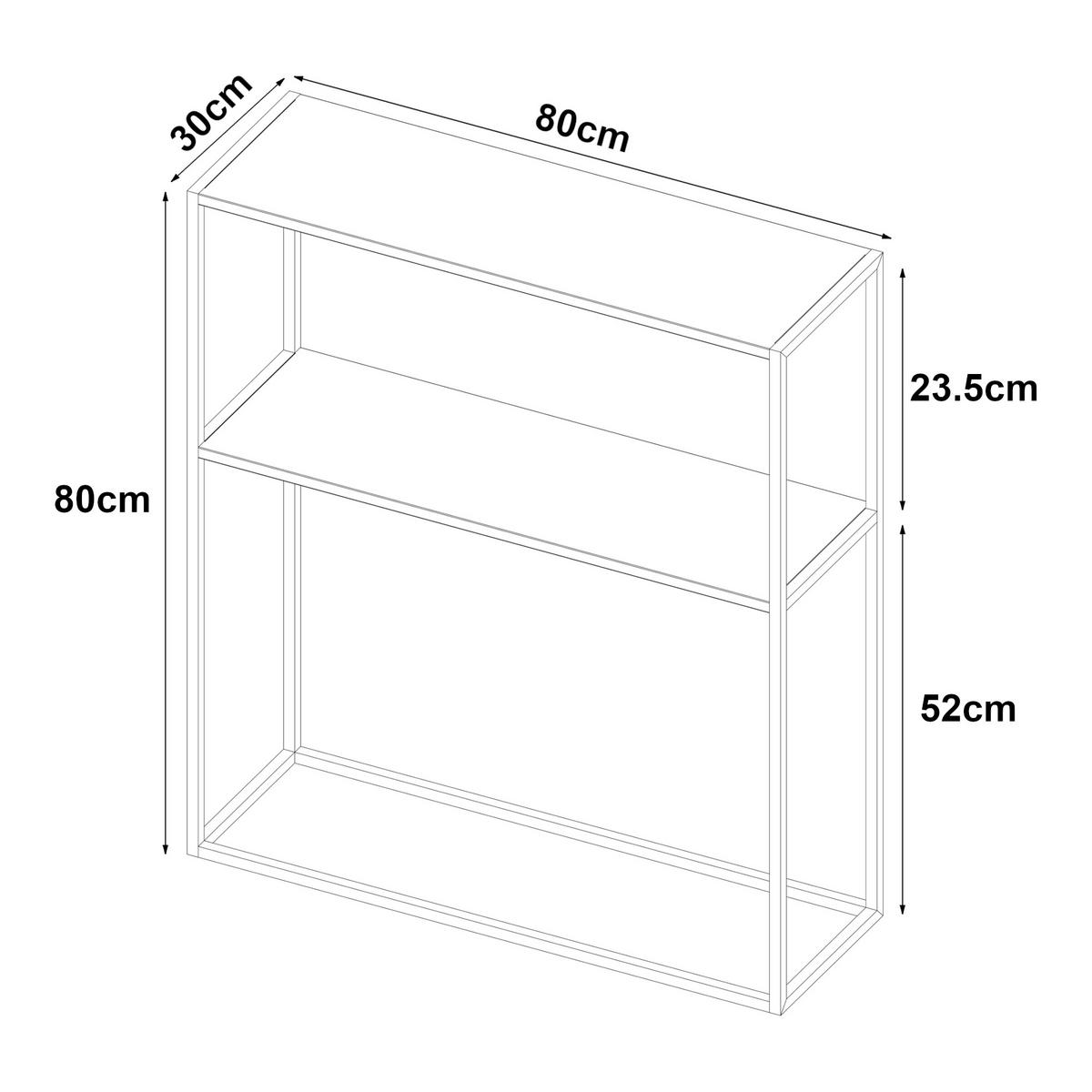 KONSOLENTISCH Kuhmo - Schwarz, Metall (30/80/80cm) - [en.casa]