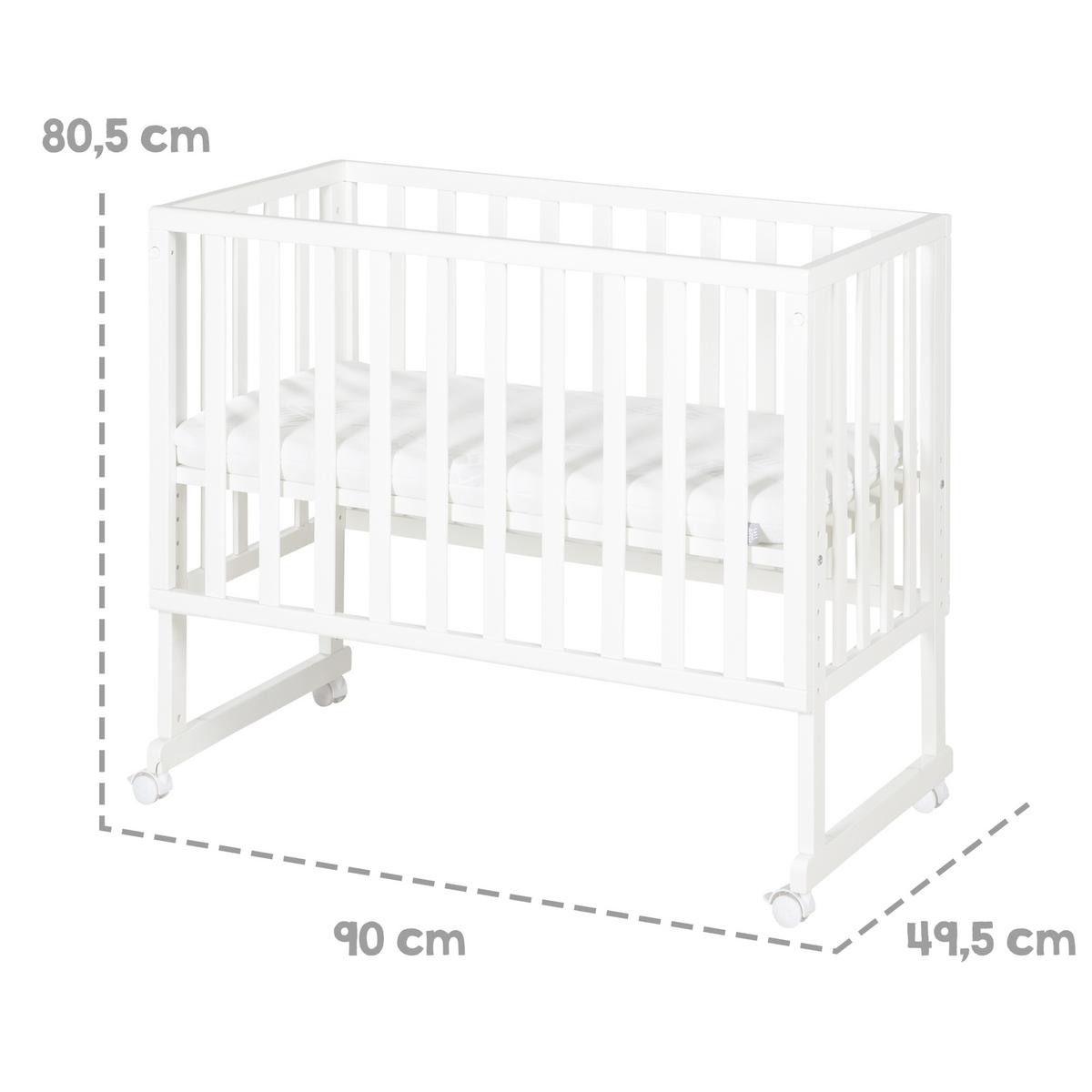 BEISTELLBETT 3in1 Set 90 x 45 cm - Weiß, Holzwerkstoff (45/90cm) - Roba