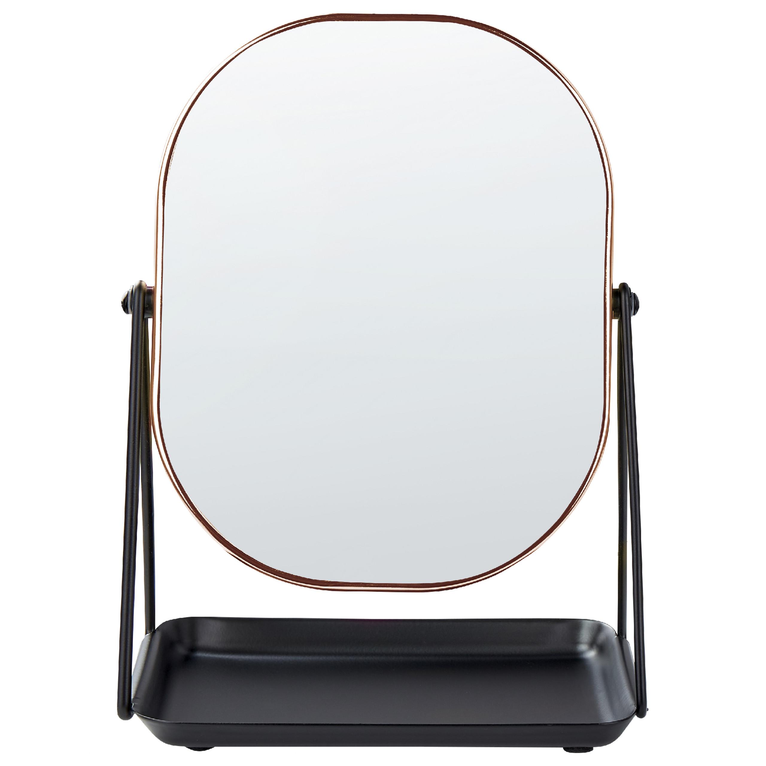 KOSMETIKSPIEGEL 20/22 cm roségold Correze - Roségold/Schwarz, Metall (15/31/24cm) - Beliani