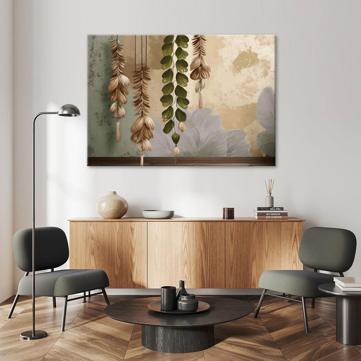 KUNSTDRUCK Grün 60/40 cm - Grün, Textil (60/40cm) - KUNSTLOFT