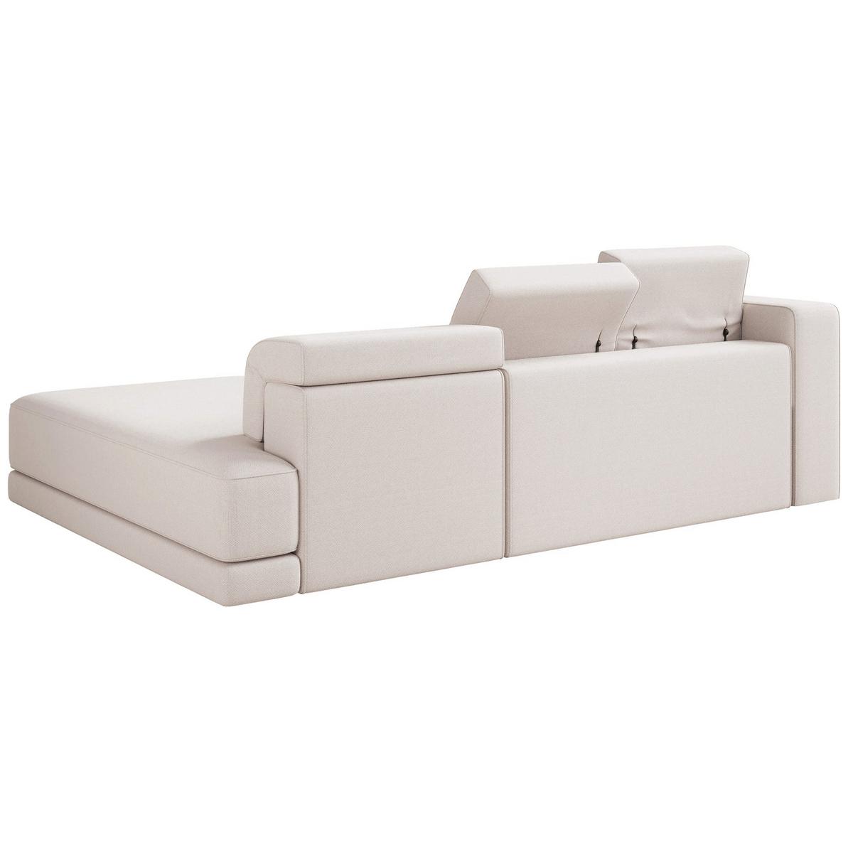 ECKSOFA Novals L-Form, 4-Sitzer, rechts 278 cm - Creme/Schwarz, Holz/Kunststoff (168/278cm) - Selsey
