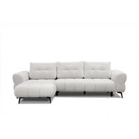 ECKSOFA SALVINI 4-Sitzer, weiß - Schwarz/Weiß, Holzwerkstoff/Textil (158/292cm) - Wozimo