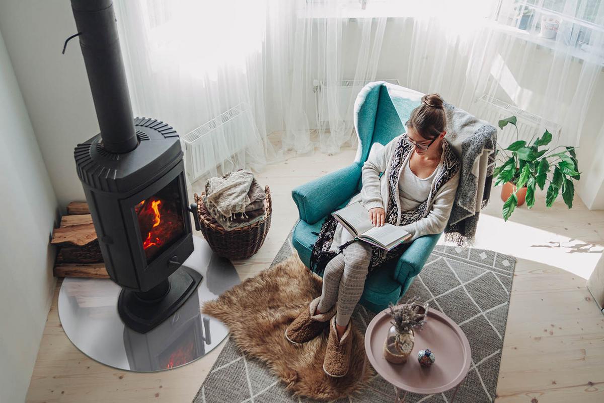 GLASPLATTE für Kamin Ø 70 cm - Grau, Glas (70/70/0.4cm) - TULUP