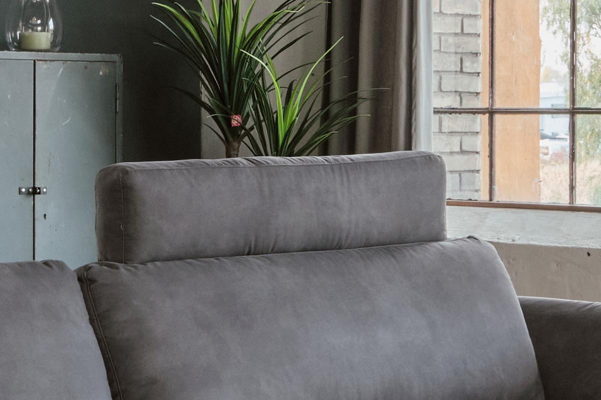 KOPFSTÜTZE MALTA Grau Webstoff - Grau, Textil (100/23/15cm) - KAWOLA