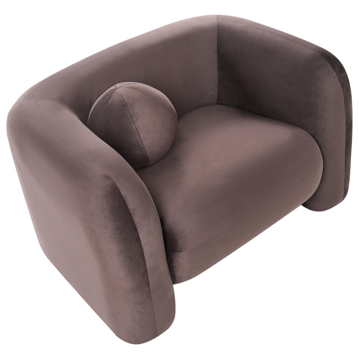 SESSEL Dunkelbraun Leiren - Dunkelbraun, Textil (113/68/87cm) - Beliani