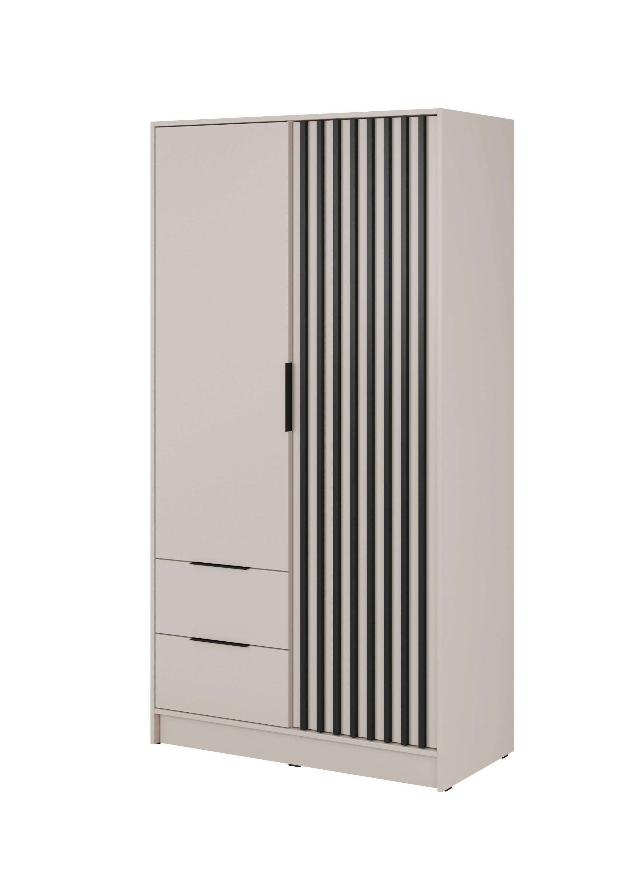 DREHTÜRENSCHRANK NELIANA 105/200/51 cm 2-türig Kaschmir - Kaschmir, Holzwerkstoff (105/200/51cm) - MASSENO