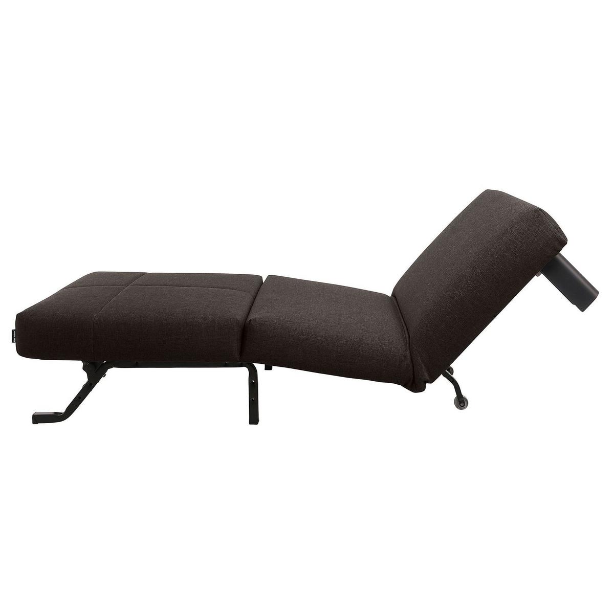 FALTSESSEL Kalomira Bezug Flachgewebe Metall schwarz / schoko - Braun, Kunststoff (100/85/85cm) - 58aufmkessel