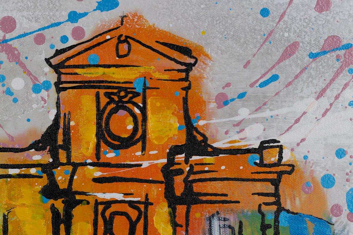 ACRYLBILD HANDGEMALT 120/60 cm - Grau, Holz/Textil (120/60cm) - KUNSTLOFT