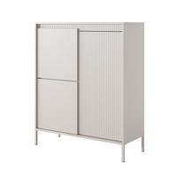 HIGHBOARD SENSATO 104/123/40 cm mit 3 Türen Beige - Beige, Holzwerkstoff (104/123/40cm) - MASSENO