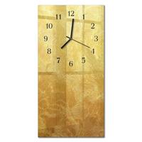 WANDUHR aus Glas 30x60 cm - Muster - Goldfarben, Glas (30/60/0.4cm) - TULUP
