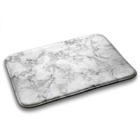 BADTEPPICH 75x45 cm Weißer Marmor - Weiß, Textil (75/45cm) - TULUP