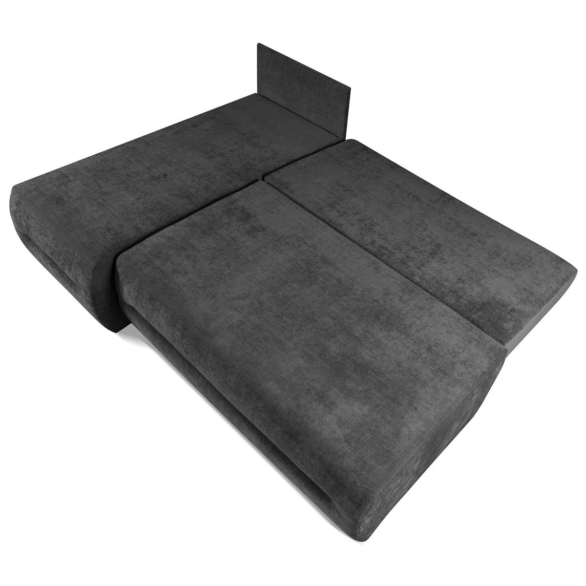 ECKSCHLAFSOFA Liana mit Schlaffunktion und Bettkasten, Links, Dunkelgrau - Dunkelgrau, Textil (206/154cm) - Beautysofa