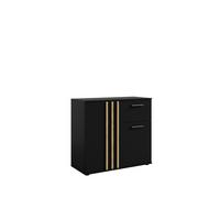 KOMMODE Schwarz 80/73/35 - Schwarz, Holzwerkstoff (80/73/35cm) - RAUMHIRSCH FURNITURE