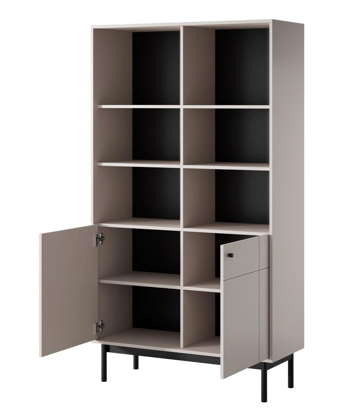 BÜCHERREGAL Japandies Greige 104 cm - Taupe, Holzwerkstoff (103.5/184.6/39cm) - Selsey