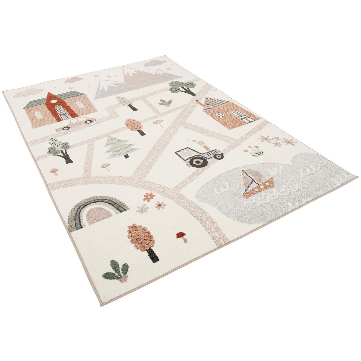 KINDER TEPPICH SOFTSTAR KIDS LITTLE CITY - Multicolor, Textil (80/150cm) - Pergamon