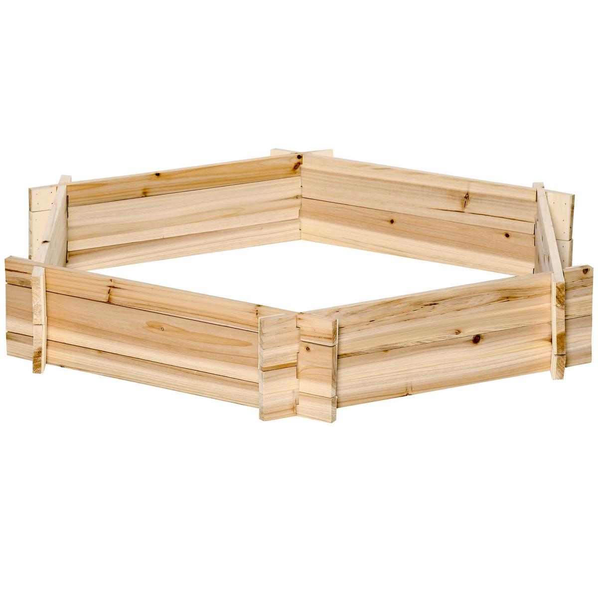HOCHBEET, Naturfarben - Naturfarben, Holz (92/16/100cm) - Outsunny