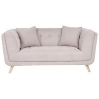 2-SITZER-SOFA Stoff Taupe Habo - Hellbraun, Textil (176/78/72cm) - Beliani