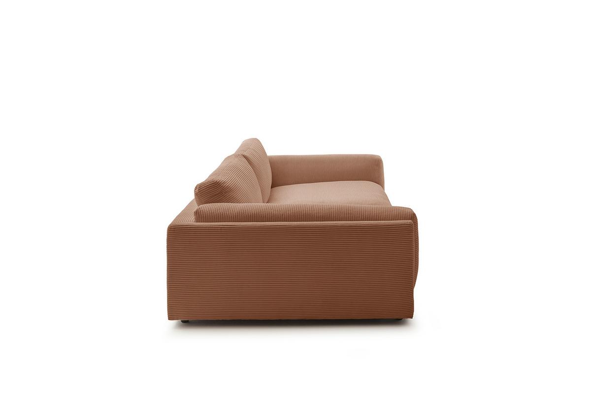 BIG SOFA RAINA Braun Cord - Schwarz/Braun, Kunststoff/Textil (294/85/150cm) - KAWOLA