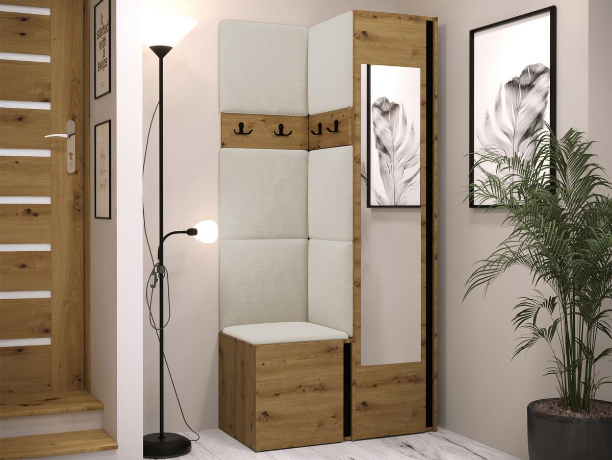 GARDEROBEN-SET Orion XXV - Beige/Eiche Artisan, Holzwerkstoff/Kunststoff (82/186/46cm) - MIRJAN24