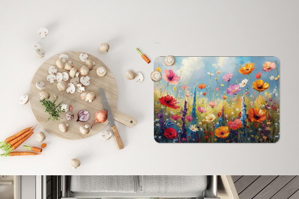 PLATZSETS 6er-Set Blumen - Natur - Botanik - Kunst Tischunterlage 45x30 cm - Multicolor, Kunststoff (0.3/45/30cm) - MuchoWow