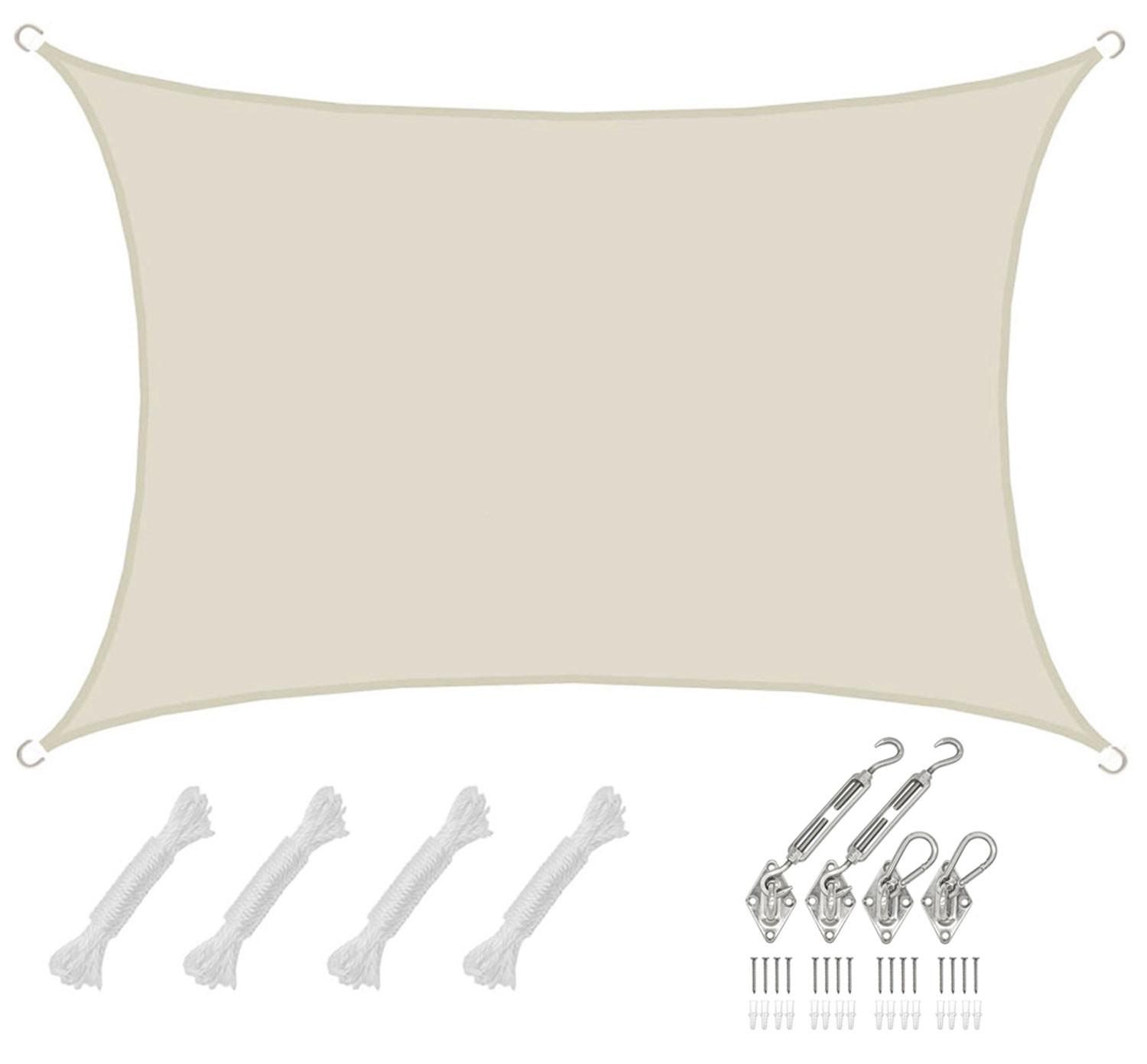 SONNENSEGEL Wasserdicht 400/300 cm Beige - Beige, Kunststoff (300/400cm) - Amanka