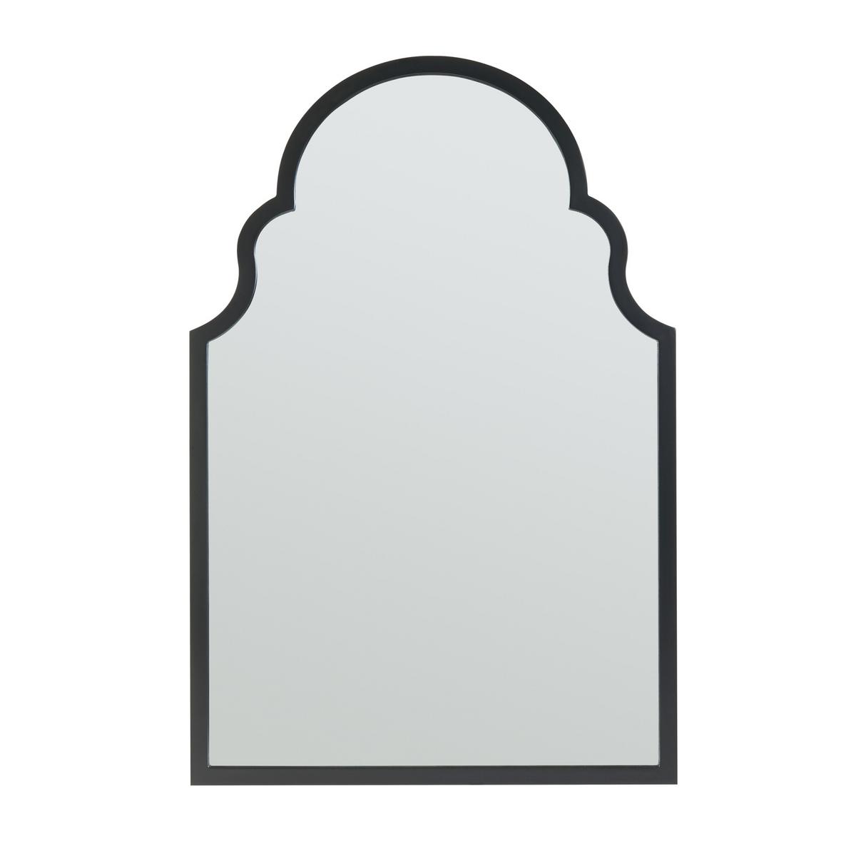 WANDSPIEGEL Hämeenkyrö - Schwarz, Glas/Holzwerkstoff (60/2/90cm) - [en.casa]