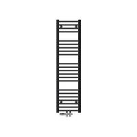 BADHEIZKÖRPER Sahara 300x1400 mm Anthrazit gerade mit Ventil Durchgang - Anthrazit, Metall (30/140/3cm) - LuxeBath