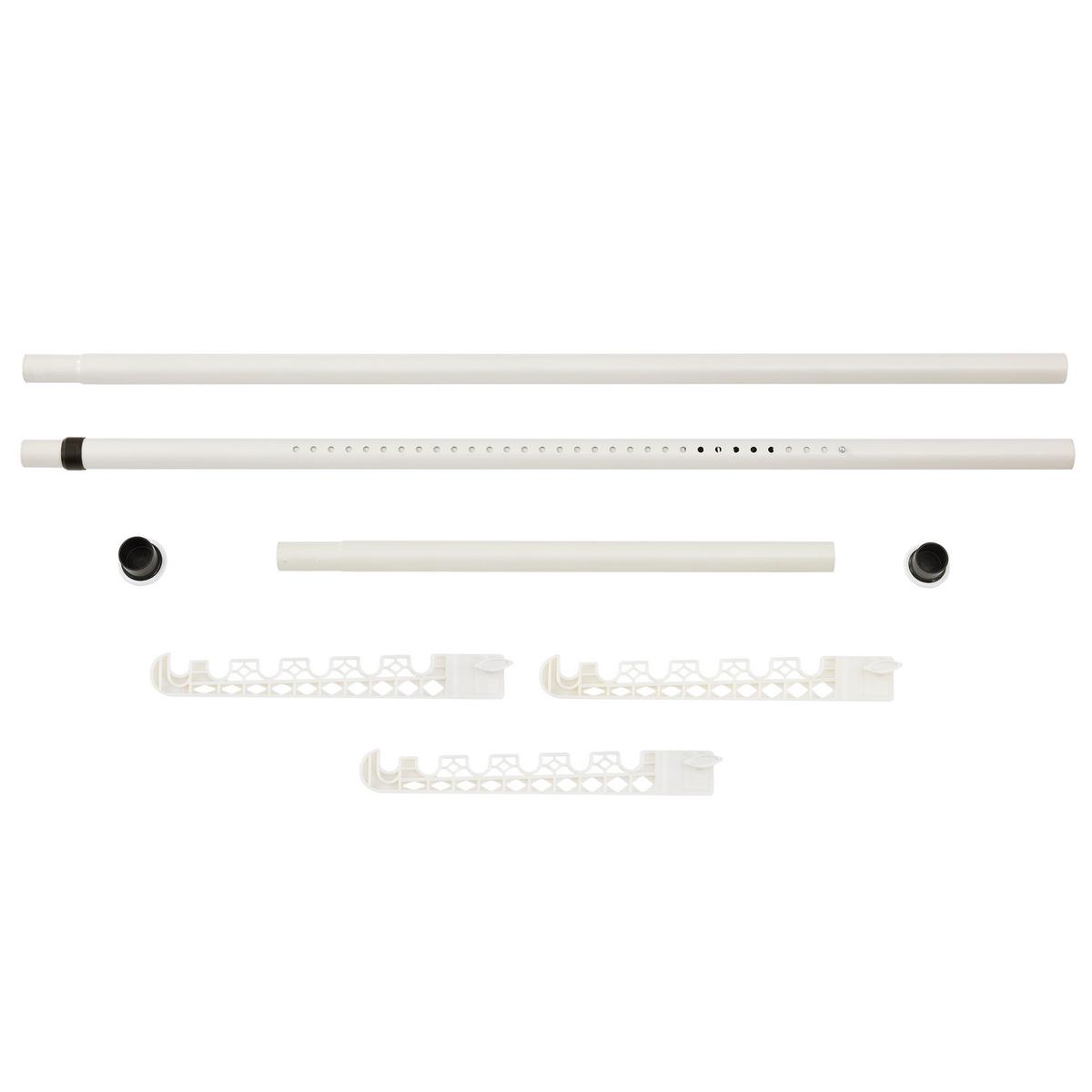 TELESKOPGARDEROBE - Weiß, Metall (30/305/1cm) - [en.casa]