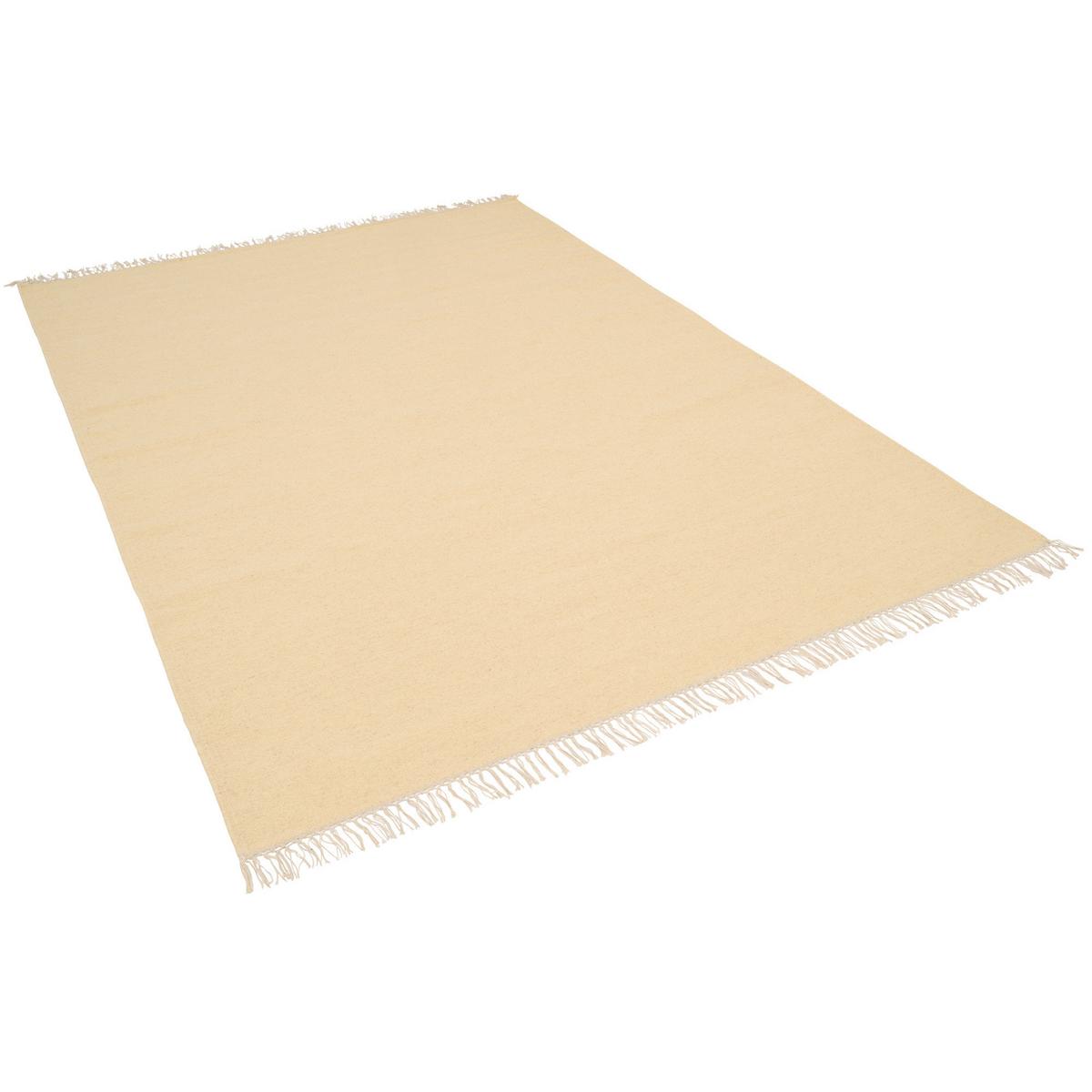WOLLE NATUR TEPPICH KELIM MILA - Creme, Textil (70/300cm) - Pergamon