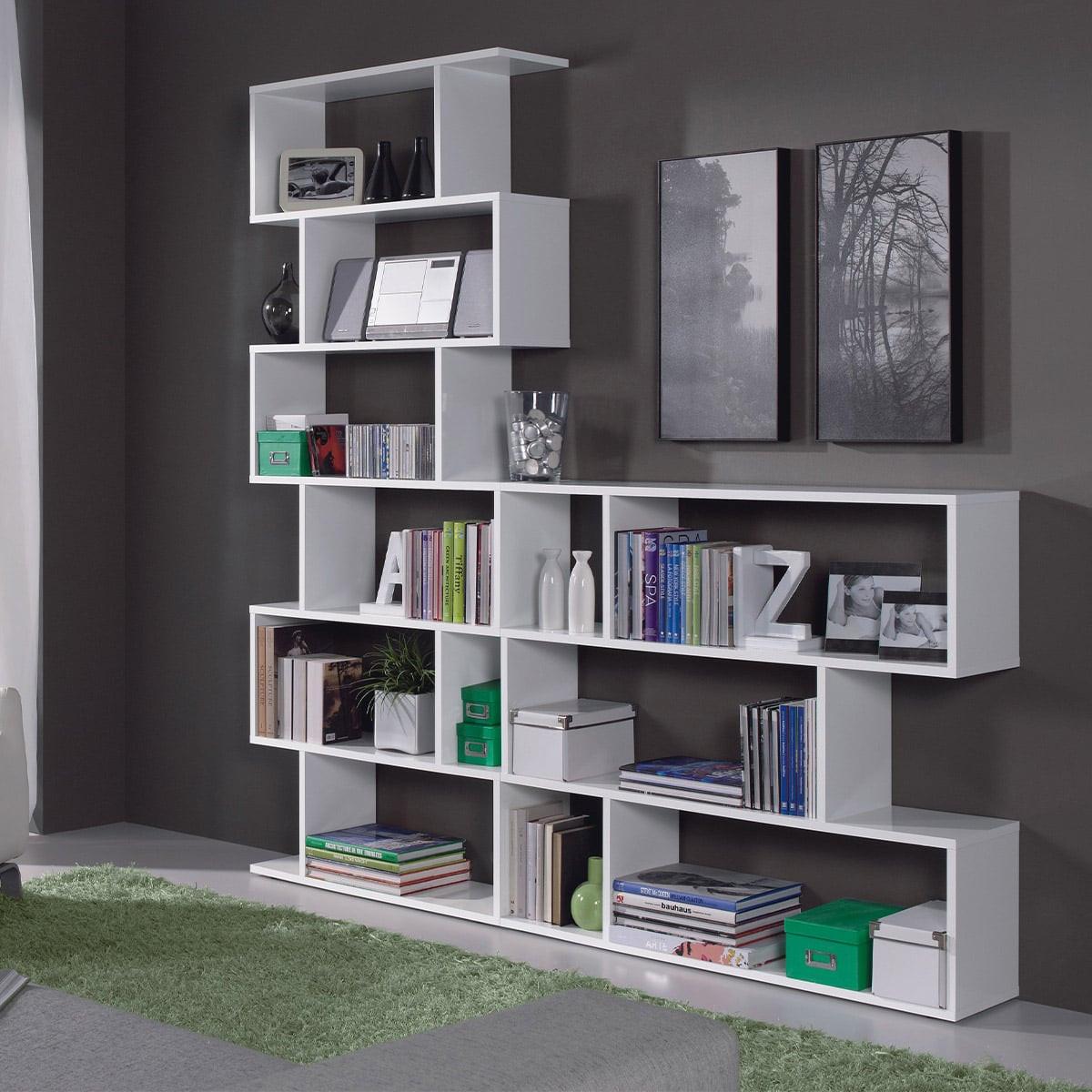 REGAL mit 3 Ebenen L110 cm - Athena - Weiß, Holzwerkstoff (24/97/11.5cm) - Calicosy
