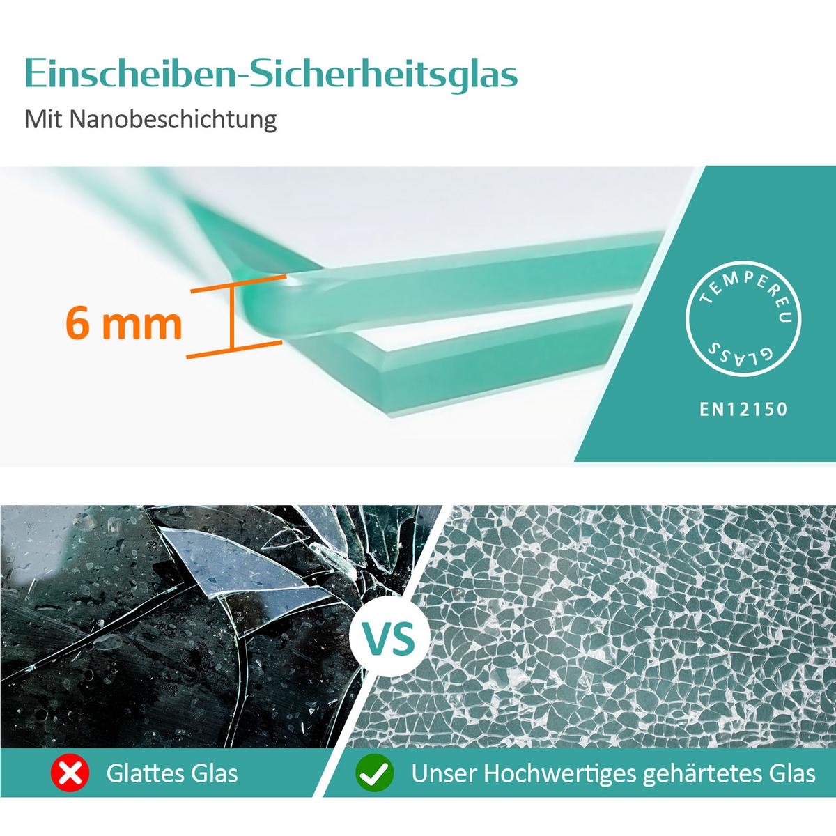 DUSCHKABINE für Nische Drehfalttür Profil Chrom Klarglas 80/195 cm - Chromfarben, Glas (80/195cm) - EMKE