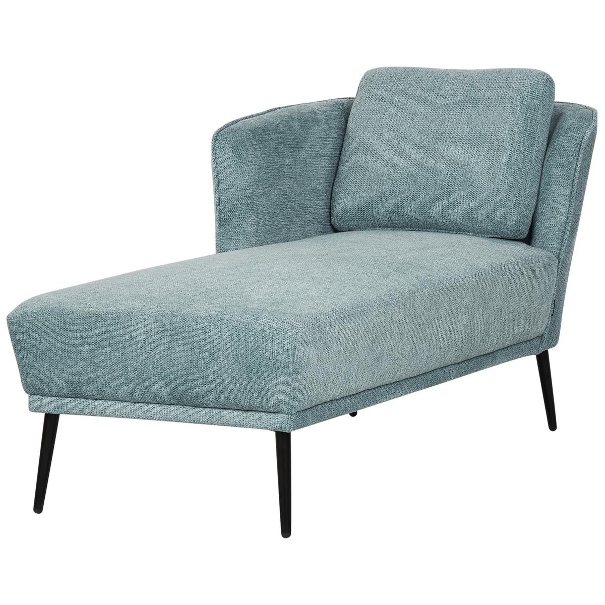CHAISELONGUE Blau Artheze - Blau/Schwarz, Textil (148/70/64cm) - Beliani