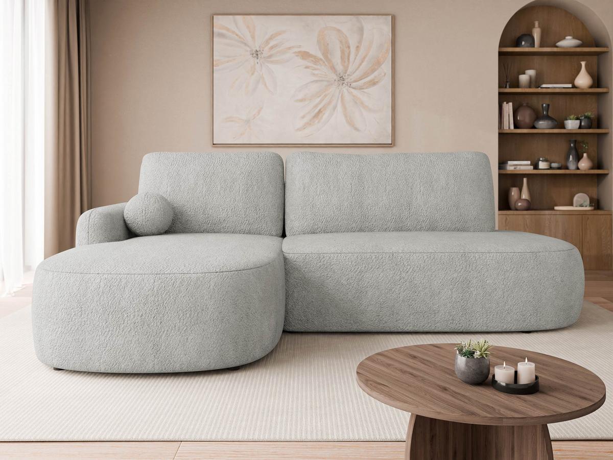 ECKSOFA Loridu O, Seite: Links - Hellgrau/Schwarz, Holz/Kunststoff (274/174cm) - MIRJAN24