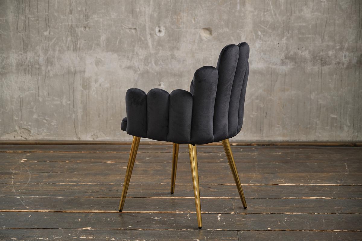 ESSZIMMERSTUHL FREJA Schwarz Velvet (1er-Set) - Schwarz, Textil (59/86/55cm) - KAWOLA