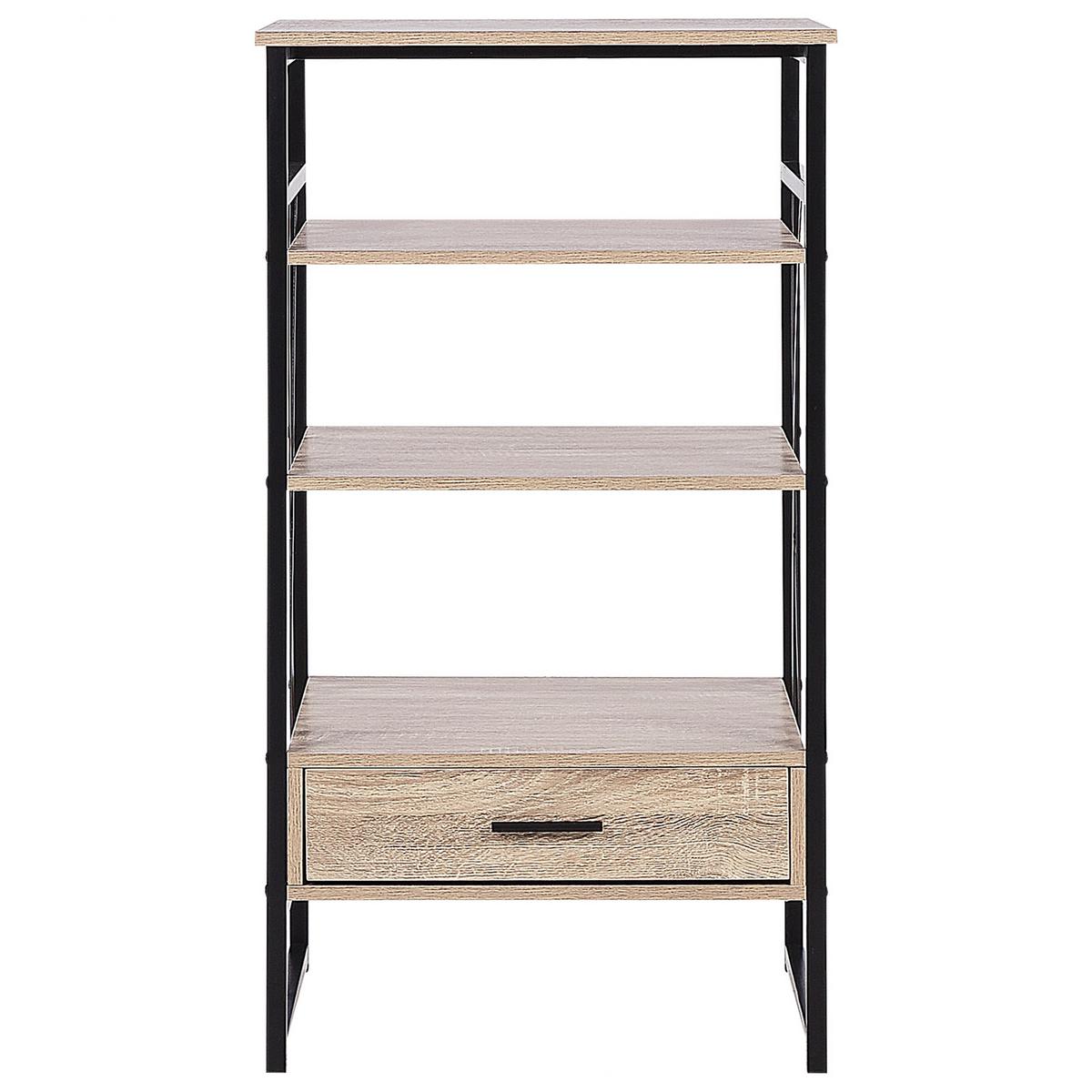 REGAL 3 Fächer Keene - Hellbraun, Holzwerkstoff (56/101/51cm) - Beliani