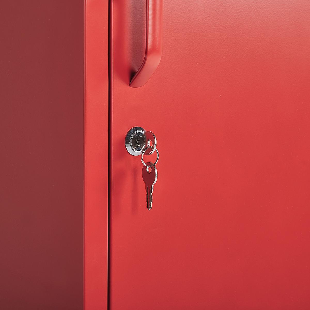 GARDEROBENSCHRANK rot Frome - Rot, Metall (38/185/50cm) - Beliani