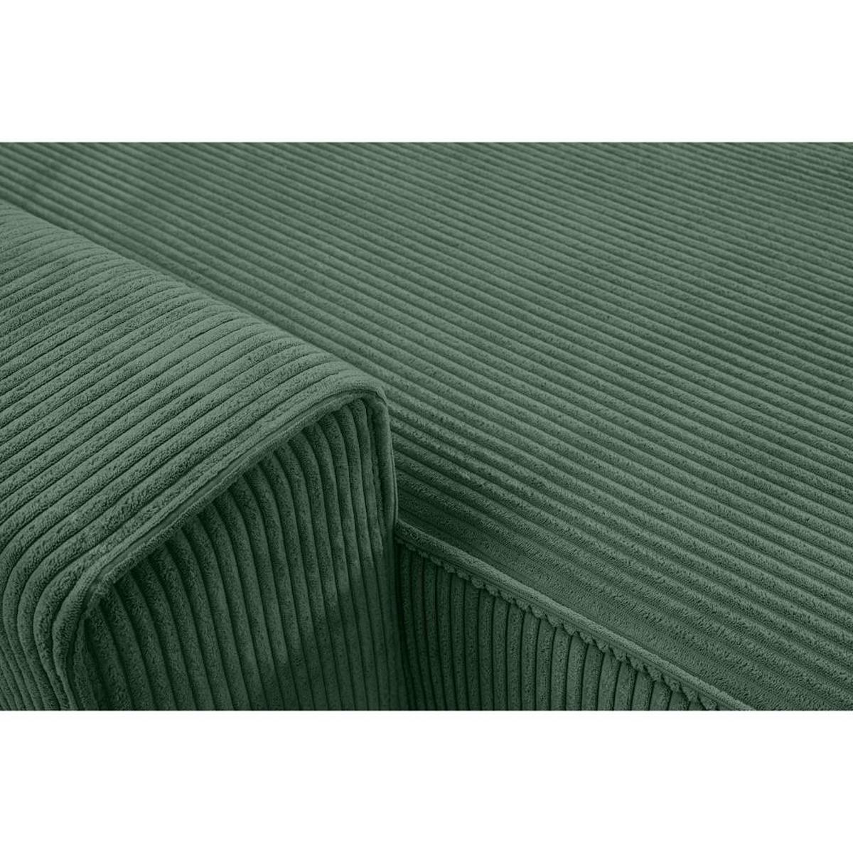 WOHNLANDSCHAFT Hektor U mit Schlaffunktion, 318 cm, grün - Schwarz/Grün, Kunststoff/Textil (318/94/152cm) - Beautysofa