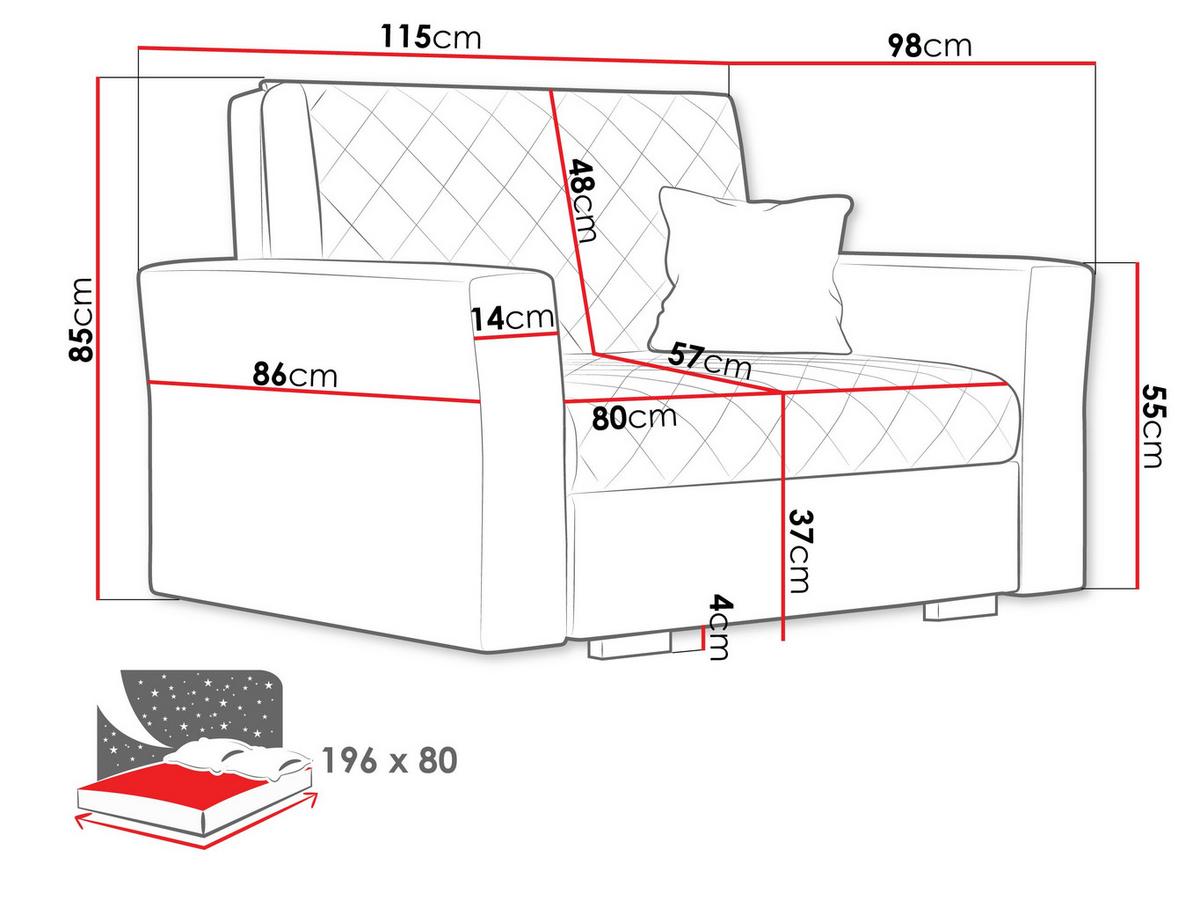 SCHLAFSOFA Viva Caro I - Greige/Braun, Holz/Textil (115/85/98cm) - MIRJAN24