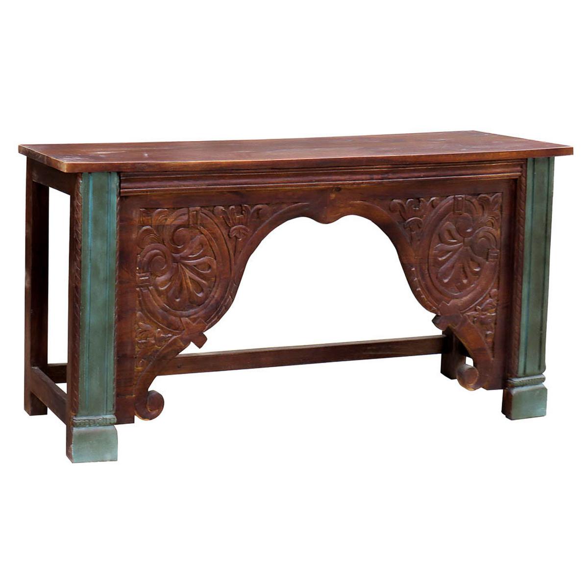 KONSOLENTISCH aus Holz, braun, 187x43x86cm - Multicolor, Holz (43/187/86cm) - Wanderlust