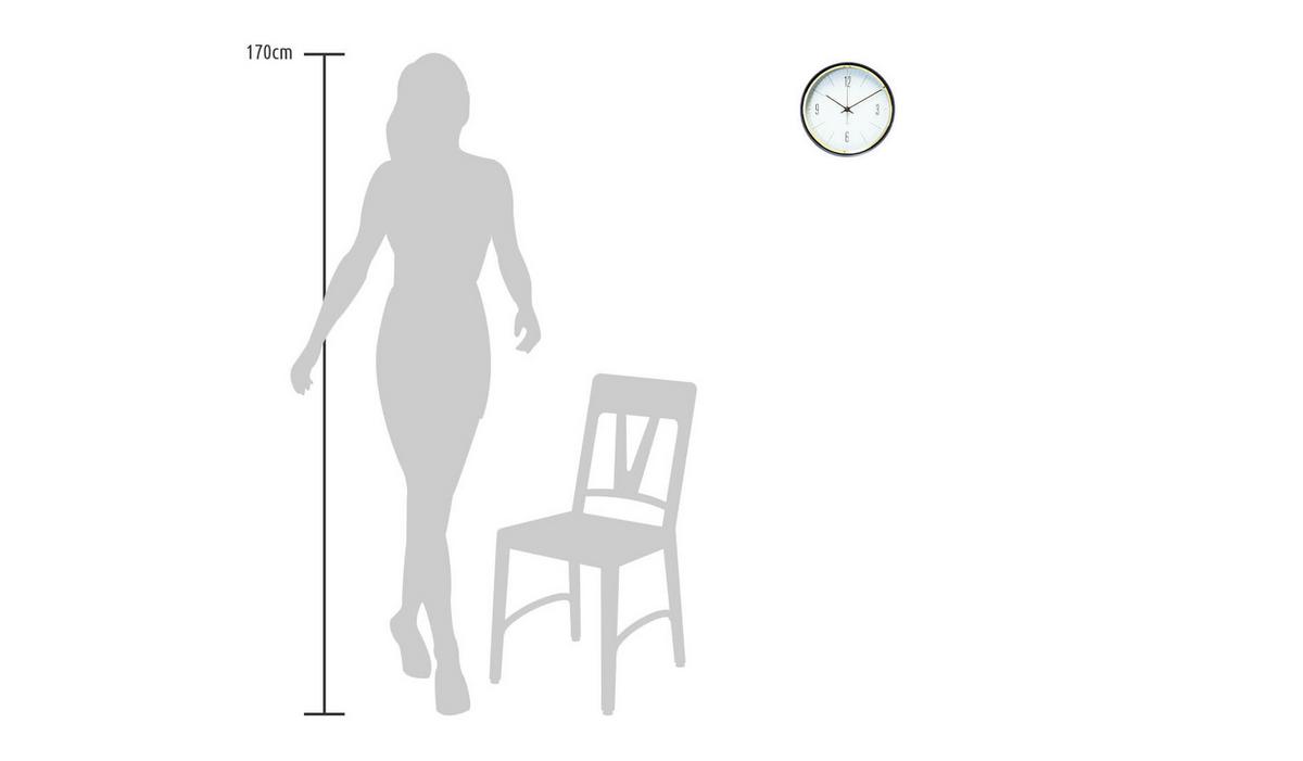 WANDUHR Design Weiß 33/33 cm - Weiß, Glas (32.7/32.7/5cm) - ONZENO