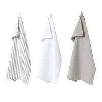 GESCHIRRTÜCHER 3er-Set grau-weiß, 100% Baumwolle - Grau, Textil (50/70cm) - Homescapes