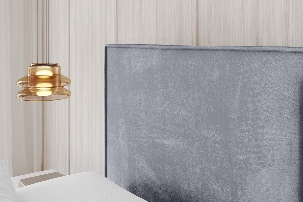 POLSTERBETT mit Bettkasten und Lattenrost, Boxbett ohne Matratze - VANTO 180x200 Grau - Grau, Holzwerkstoff/Textil (180/200cm) - ALTDECOR