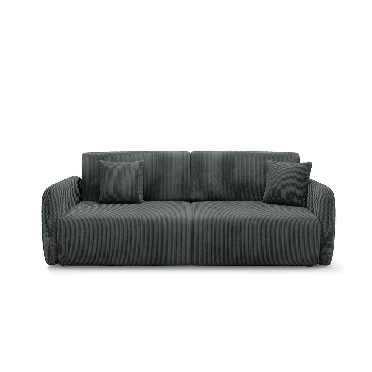 SOFA Dora 3 Sitzplätze Dunkelgrau - Grau, Holz (233/92/110cm) - Petits-meubles