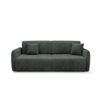 SOFA Dora 3 Sitzplätze Dunkelgrau - Grau, Holz (233/92/110cm) - Petits-meubles