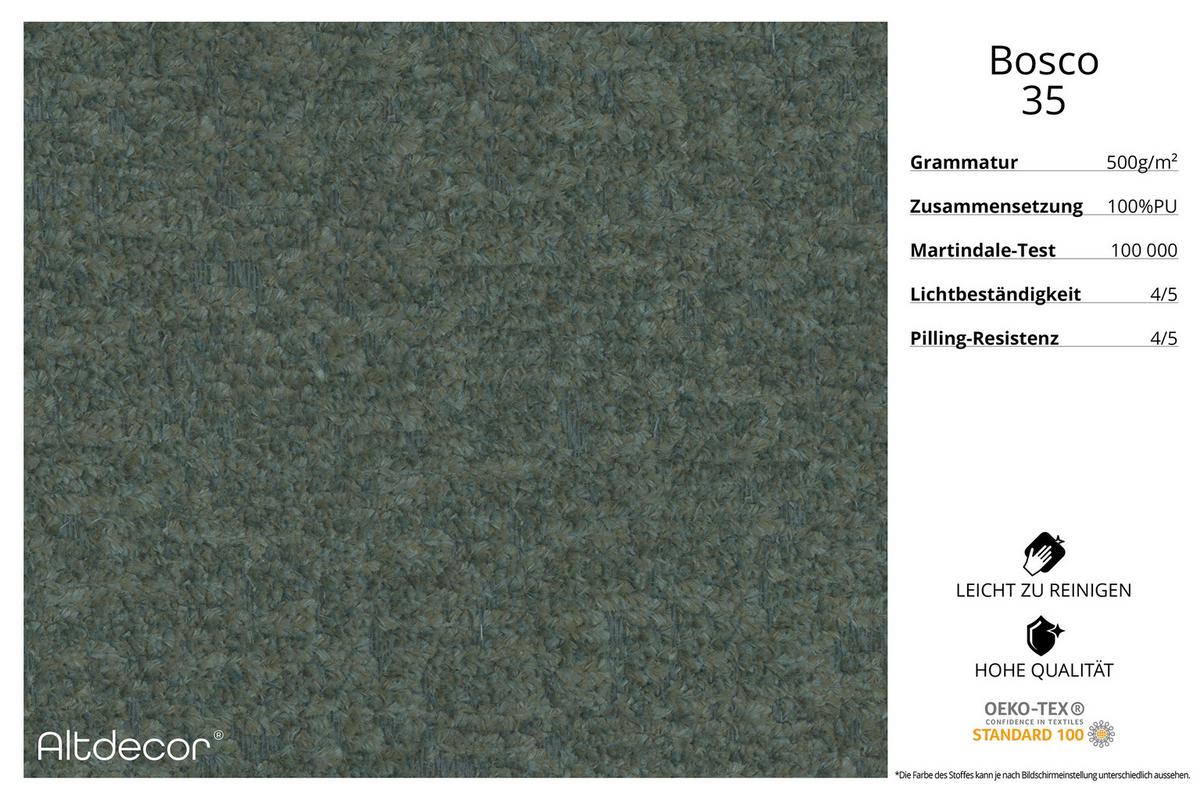 ECKSOFA Ottomane Links OLEA-L2 - 289x176x71 cm Grün - Schwarz/Grün, Holzwerkstoff/Kunststoff (289/176cm)