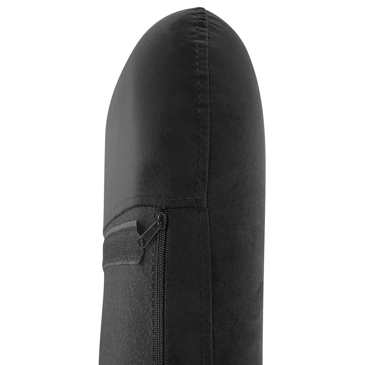 SCHAUKELSESSEL Samtstoff Schwarz Ellan - Hellbraun/Schwarz, Textil (71/97/90cm) - Beliani